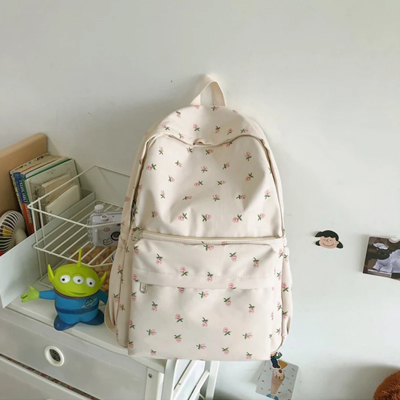 Women Bags H&M - 여성을위한 Preppy 스타일 캔버스 배낭 어깨