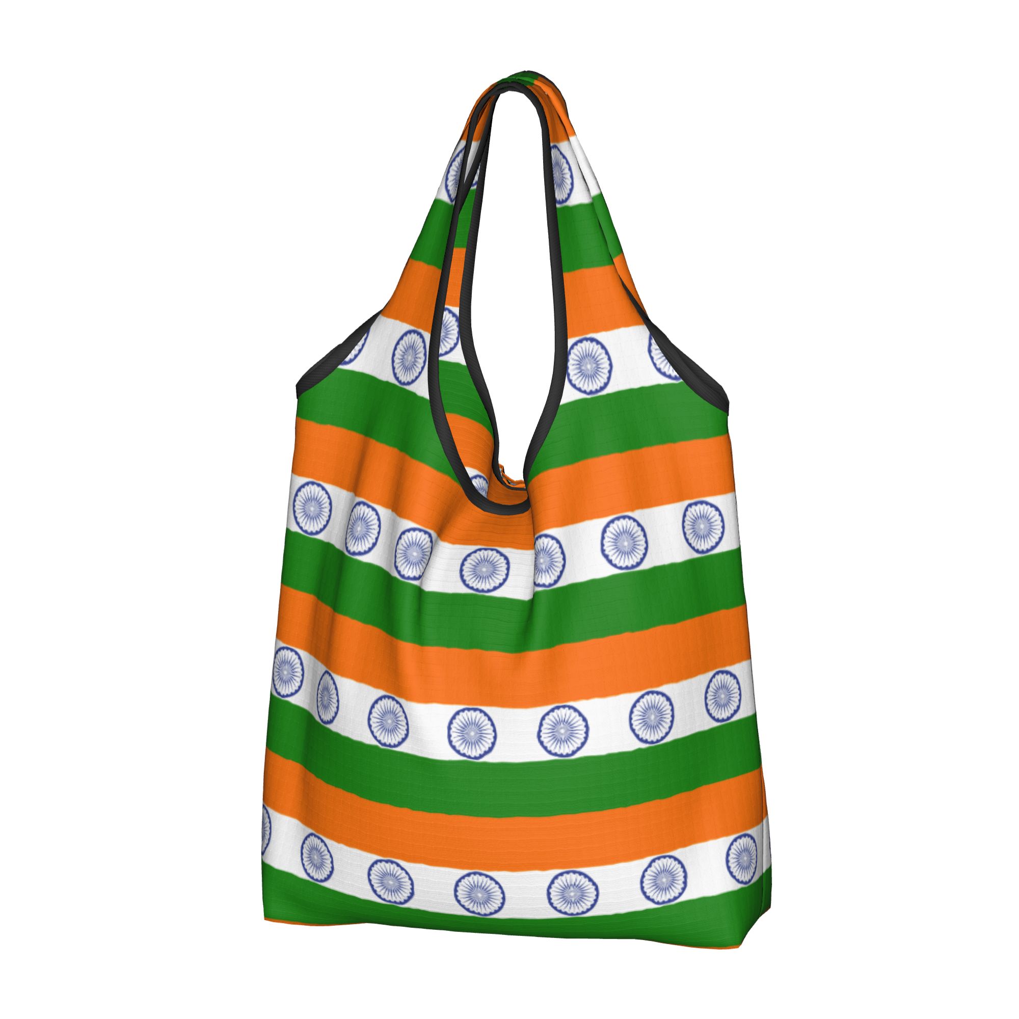 Women Bags India - 재사용 가능한 인도 국기 쇼핑백 여성용