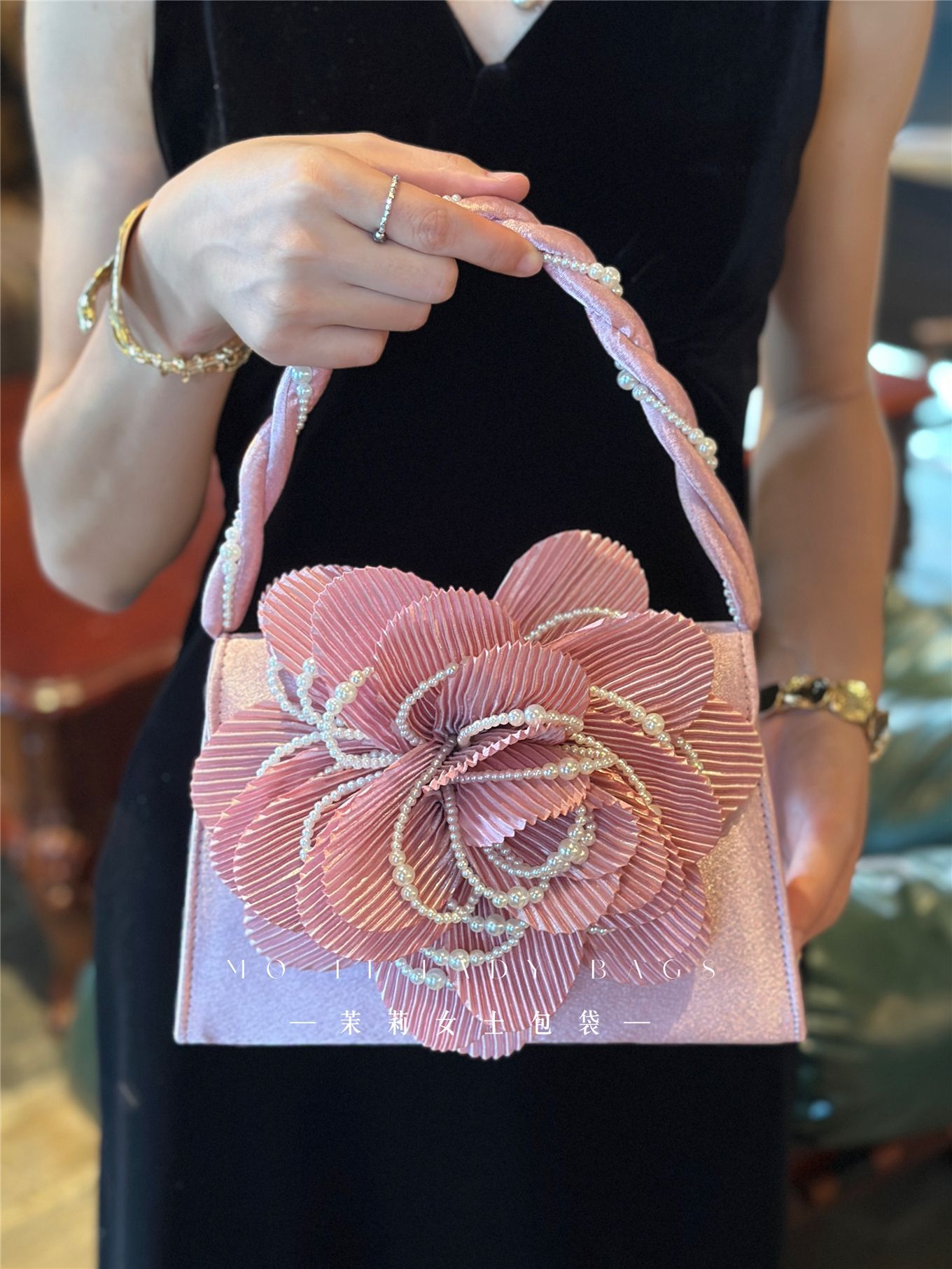 Women'S Bags Holiday - 프렌치 페탈 플라워 핸드백 휴가용 해변