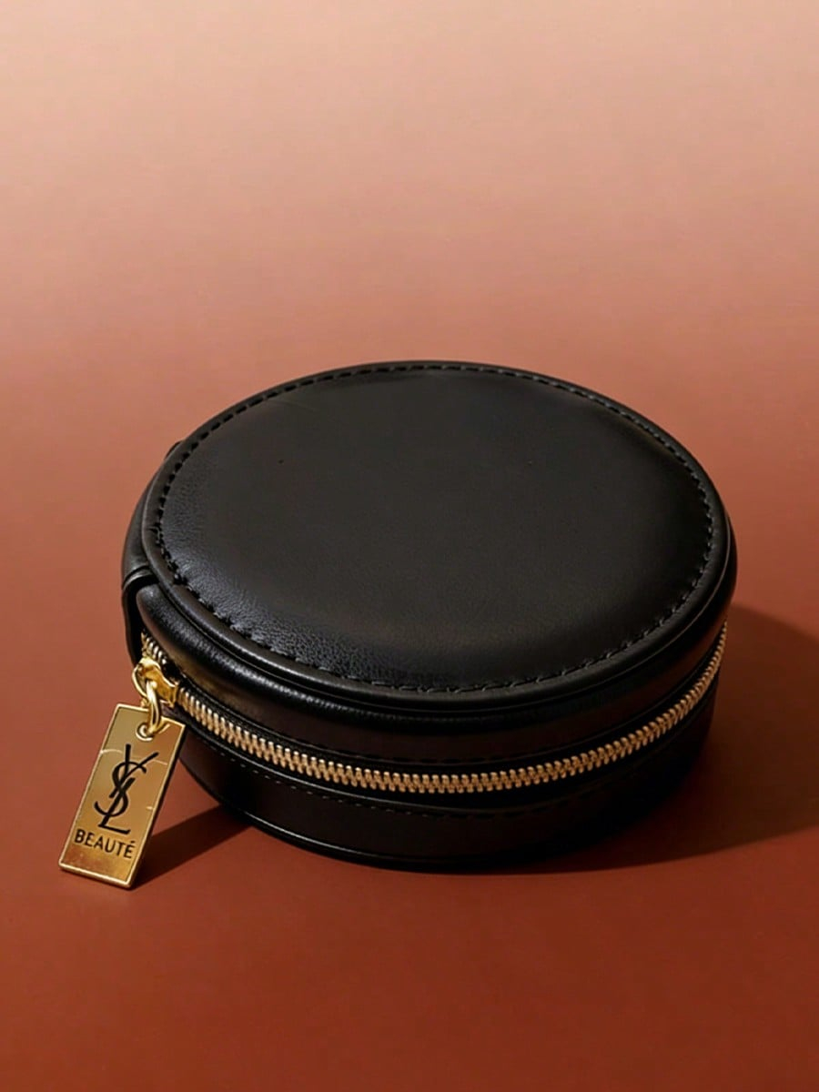 Women Bags Ysl - YSL 블랙 라운드 다기능 화장품 가방