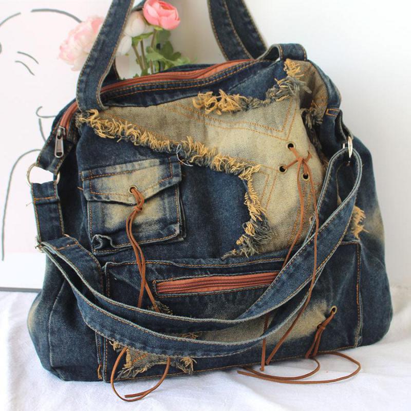 Women Bags Jeans - Y2k Wasteland Stray Retro 데님 학생
