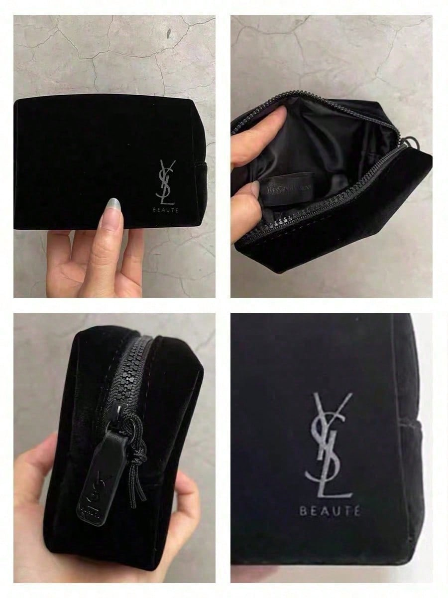 Women Bags Ysl - YSL 여성용 블랙 벨벳 골드 로고