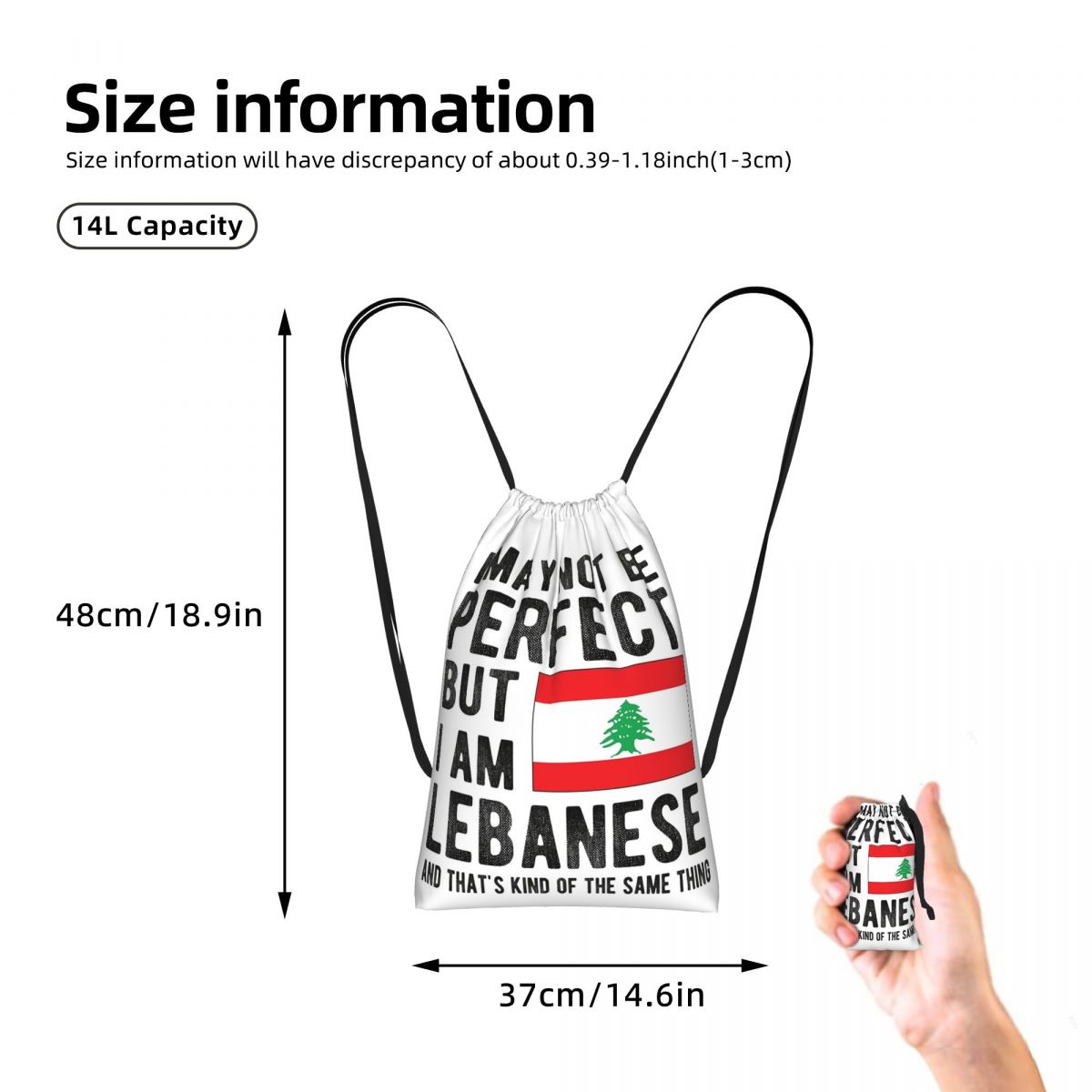 레바논 국기 레바논 유산 레바논 뿌리 드로스트링 백팩  - Women Bags Lebanon 리뷰 및 가격