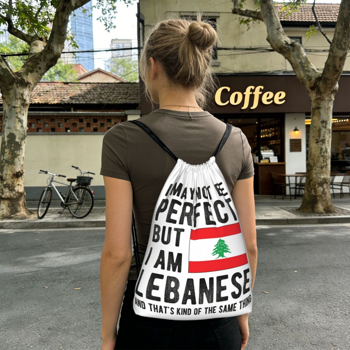 레바논 국기 레바논 유산 레바논 뿌리 드로스트링 백팩  - Women Bags Lebanon 리뷰 및 가격