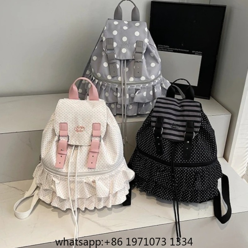 Ruffles Spliced ​​Mochilas Muj - Women'S Bags Holiday 리뷰 및 가격