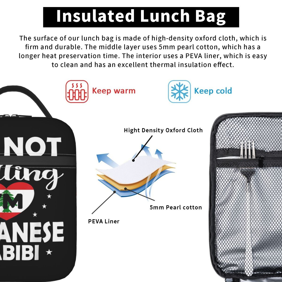 레바논 국기 레바논 유산 레바논 여성용 절연 도시락 가 - Women Bags Lebanon 리뷰 및 가격