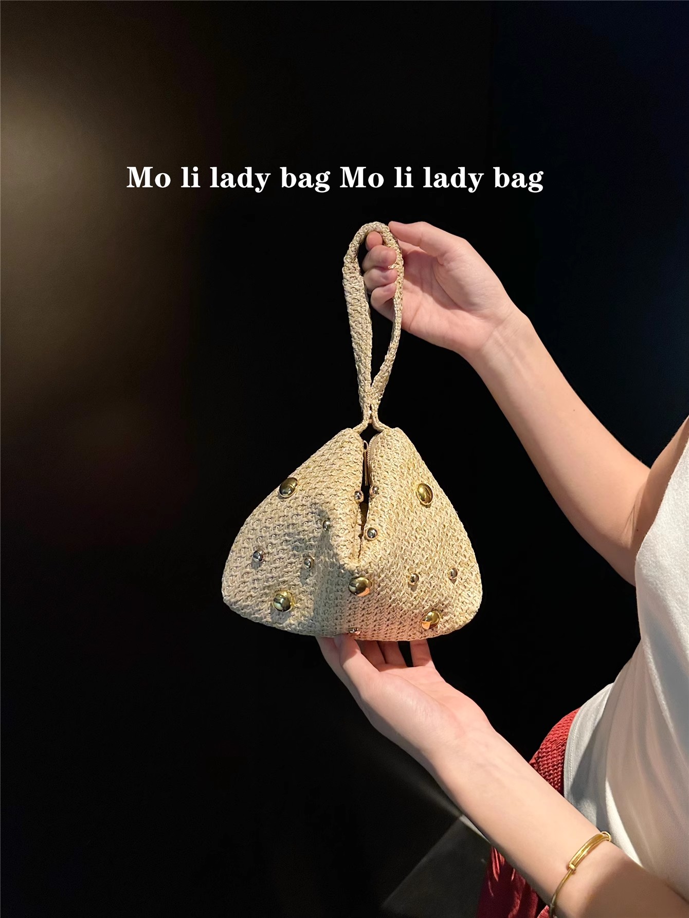 밀짚으로 짠 수제 호보 백 비즈 비즈 장식 여성 핸드백 - Women'S Bags Holiday 리뷰 및 가격