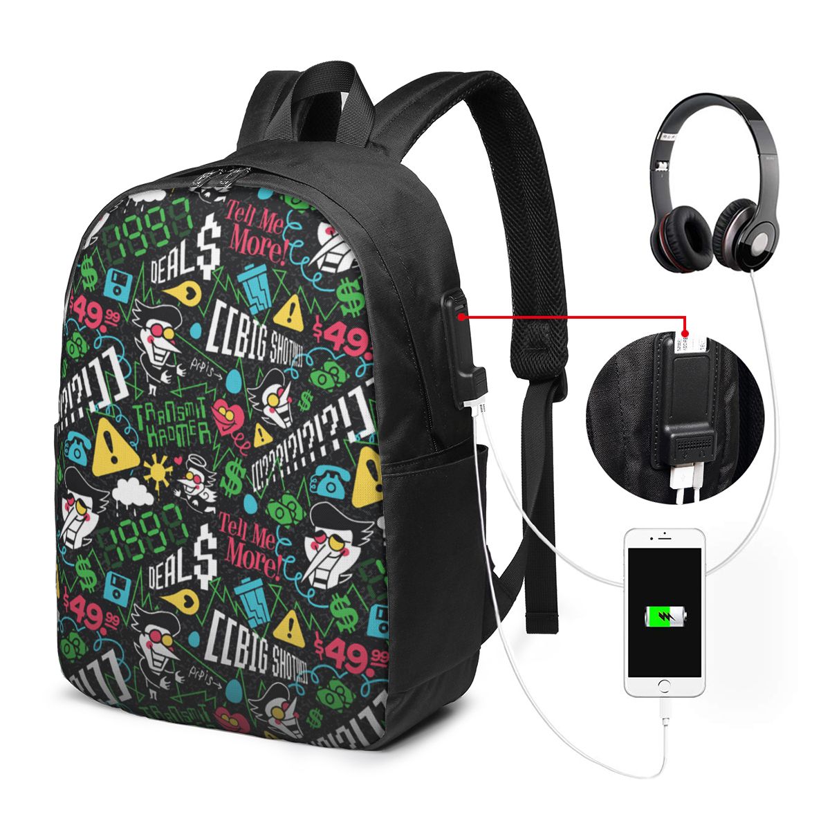 Deltarune SPAMTON G 배낭 여행 노트북  - Women Bags College 리뷰 및 가격