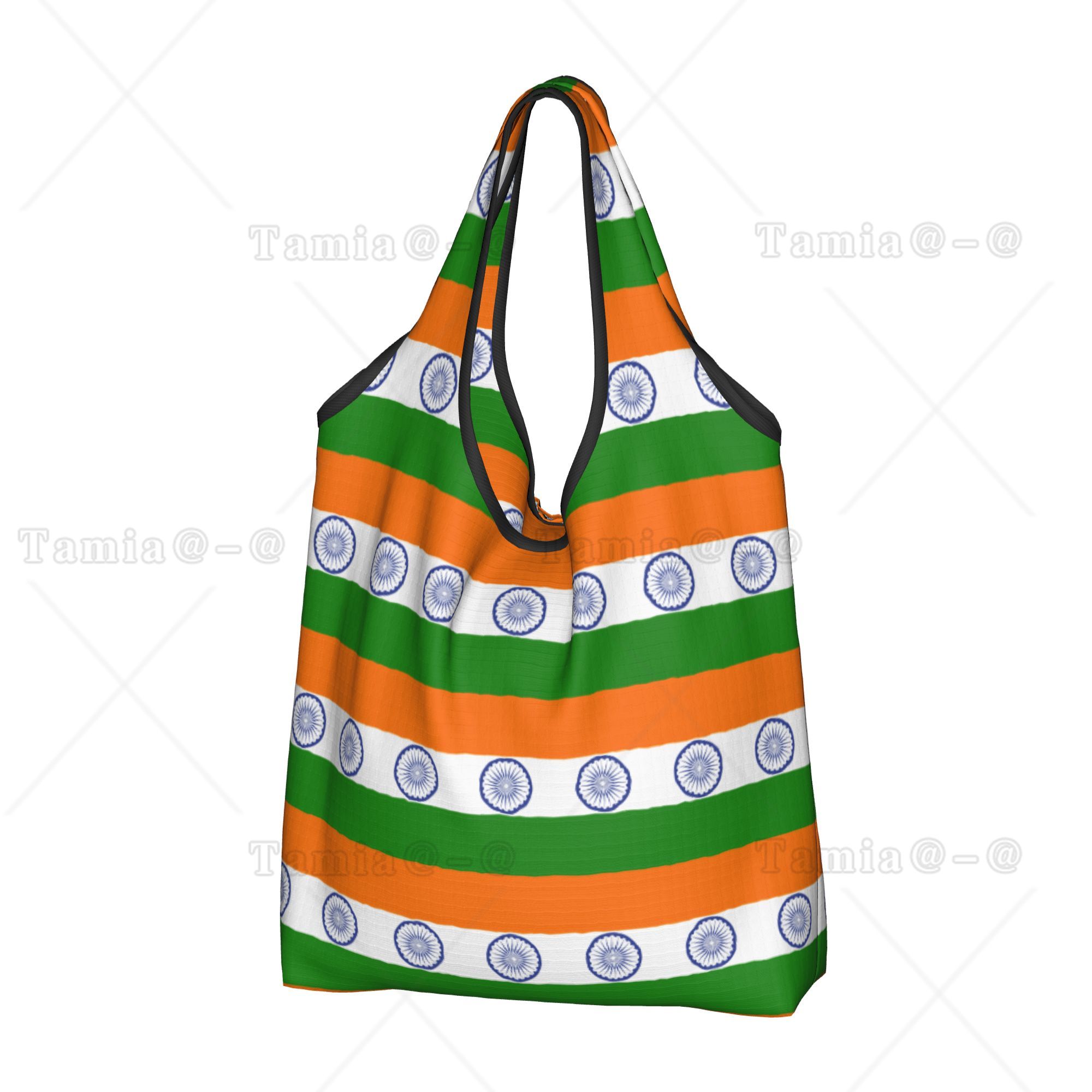 재사용 가능한 인도 국기 쇼핑백 여성용 토트백 휴대용  - Women Bags India 리뷰 및 가격