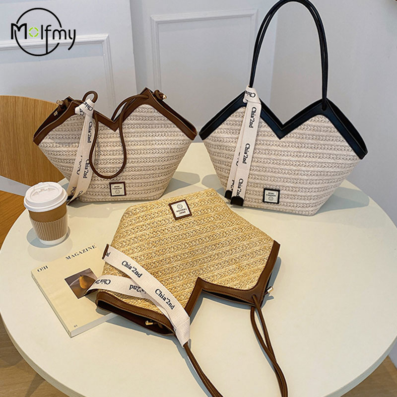 숙녀 비치 가방 빈티지 수제 짠 숄더 핸드백 대용량 등 - Woven Straw Bag 리뷰 및 가격