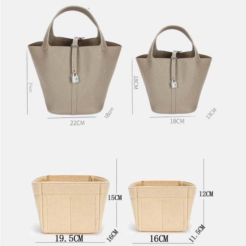 H Picotin18 22 펠트 천 삽입 가방 주최자  - Women Bags Ysl 리뷰 및 가격