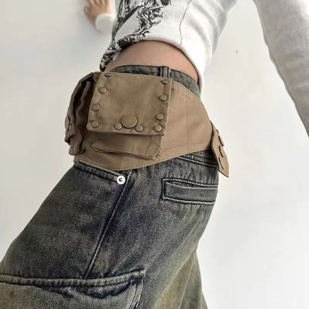 트렌디한 합금 그룬지 범 벨트, 면 청바지 장식 허리띠 - Women Bags Jeans 리뷰 및 가격
