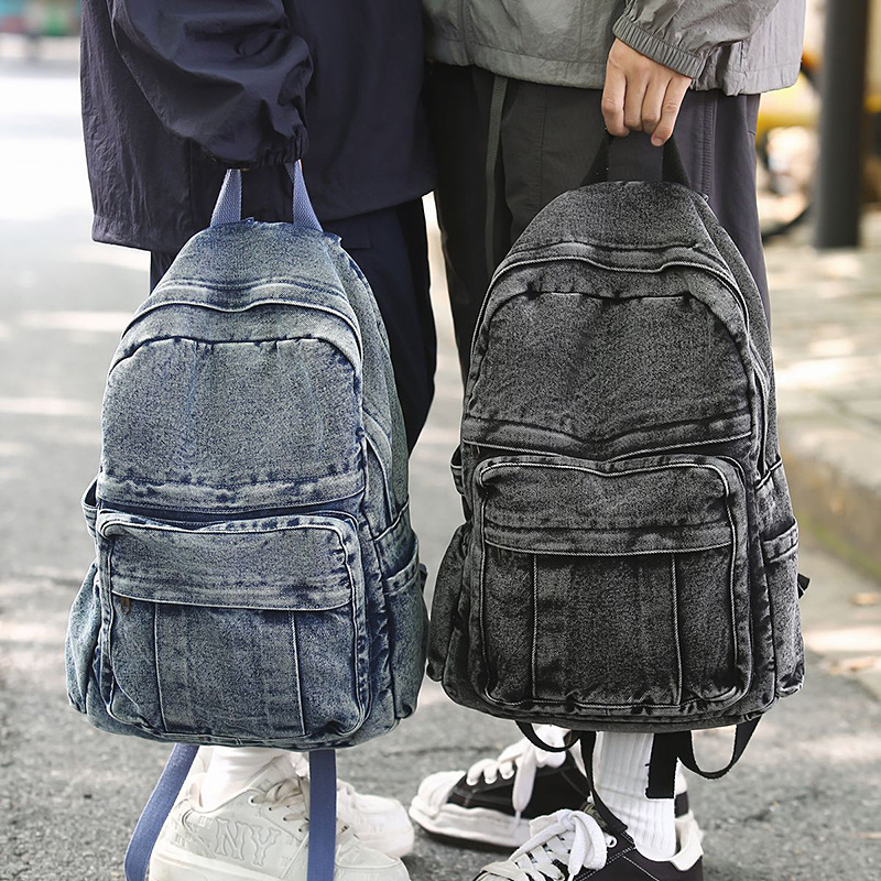 레트로 데님 백팩 대용량 남녀 공용 아웃도어 스포츠 여 - Women'S Kipling Bags 리뷰 및 가격