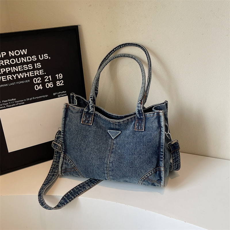 빈티지 데님 숄더백 여성 캐주얼 진 호보 퍼스 와이드  - Women Bags Jeans 리뷰 및 가격