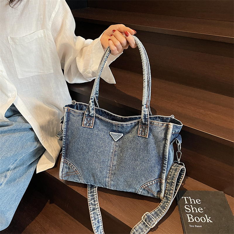 빈티지 데님 숄더백 여성 캐주얼 진 호보 퍼스 와이드  - Women Bags Jeans 리뷰 및 가격