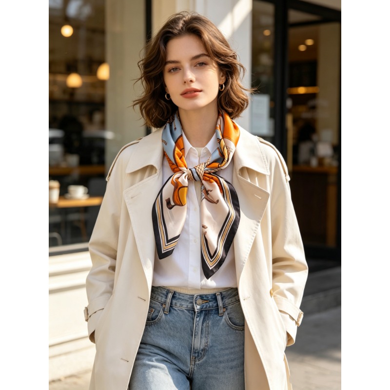 럭셔리 100% 멀버리 실크 스퀘어 스카프 70cm 레 - Women'S Bags Holiday 리뷰 및 가격