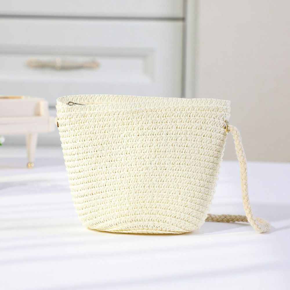 수제 직조 소녀용 꽃무늬 밀짚 가방 지퍼 동전 지갑 어 - Woven Straw Bag 리뷰 및 가격