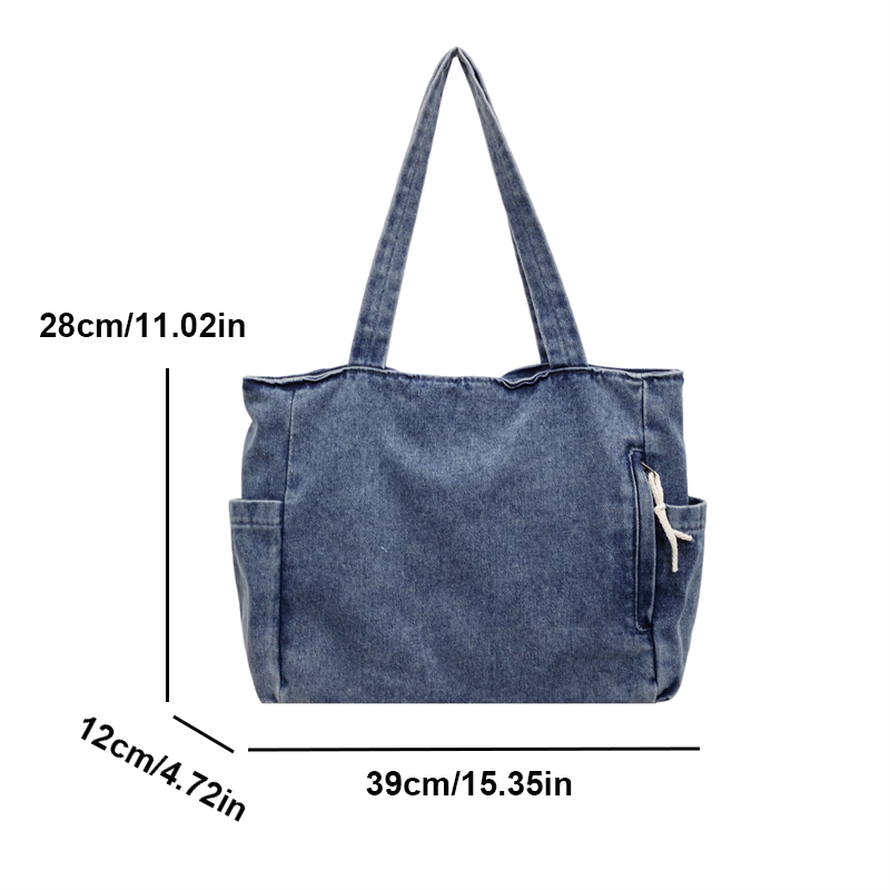 새로운 워싱 데님 캐주얼 여성 숄더백 대용량 데일리 다 - Women Bags Jeans 리뷰 및 가격