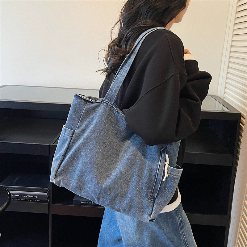 새로운 워싱 데님 캐주얼 여성 숄더백 대용량 데일리 다 - Women Bags Jeans 리뷰 및 가격
