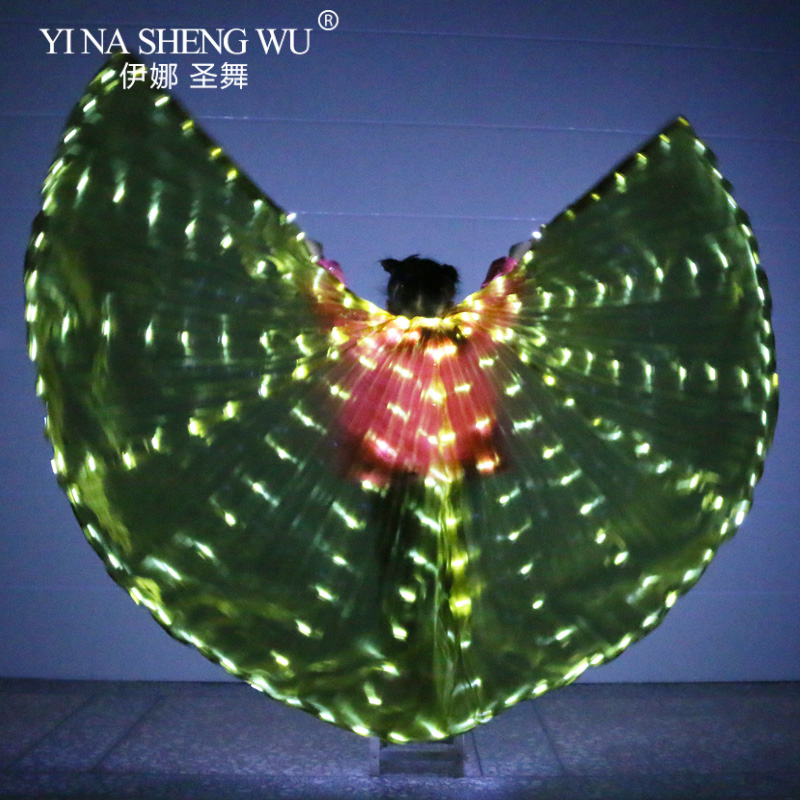 LED 램프와 황금 날개 섬유 날개 이집트 밸리 댄스  - Women Bags India 리뷰 및 가격
