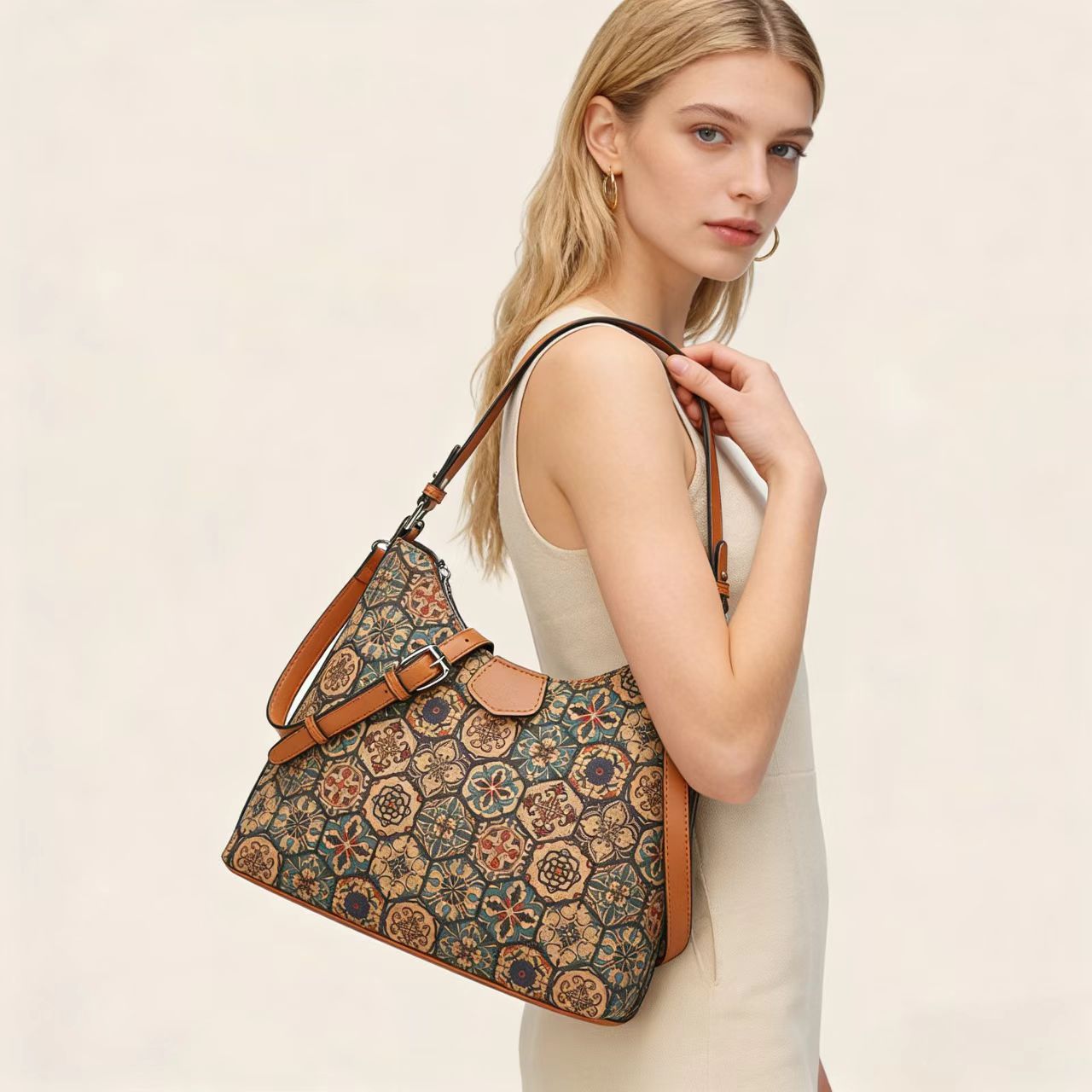 레트로 멀티엘리먼트 프린트 에스닉 스타일 코르크 핸드백 - Women'S Kipling Bags 리뷰 및 가격