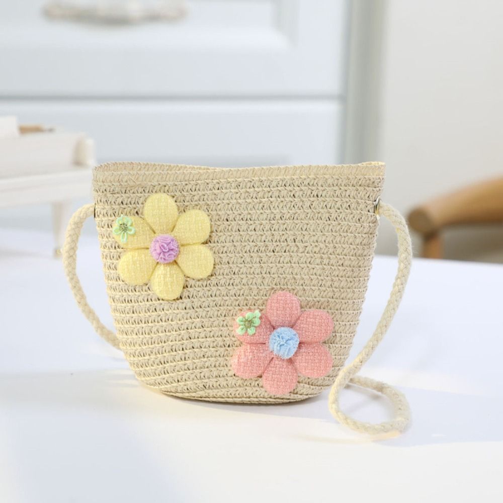 수제 직조 소녀 꽃무늬 밀짚 가방 동전 지갑 지퍼 키즈 - Woven Straw Bag 리뷰 및 가격