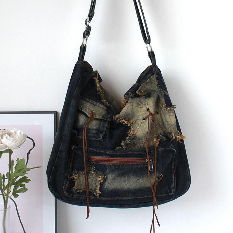 Y2k Wasteland Stray Retro 데님 학 - Women Bags Jeans 리뷰 및 가격