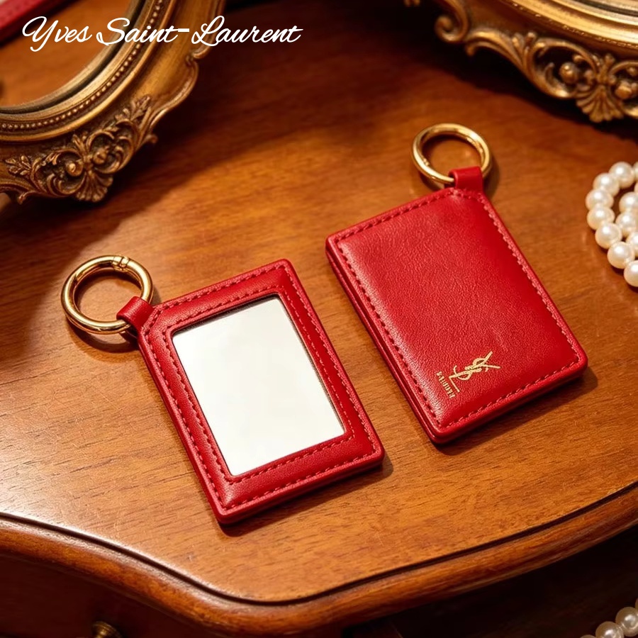 YSL 레드 가죽 사각 미니 포켓 터치업 메이크업 거울 - Women Bags Ysl 리뷰 및 가격