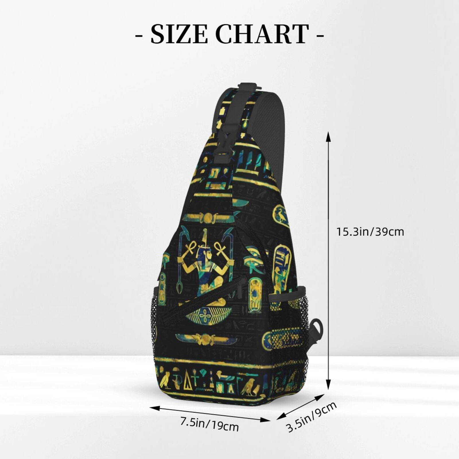 이집트 상형 문자 황금 인도 슬링 백 크로스바디 체스트 - Women Bags India 리뷰 및 가격